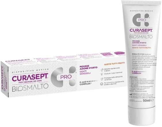 CURASEPT BIOSMALTO MOUSSE DENTI SENSIBILI 50 ML - Farmacia Nuova Dr.ssa Gabriella Catellani