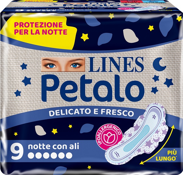 LINES PETALO BLU ASSORBENTE NOTTE 9 PEZZI - Farmacia Nuova Dr.ssa Gabriella Catellani