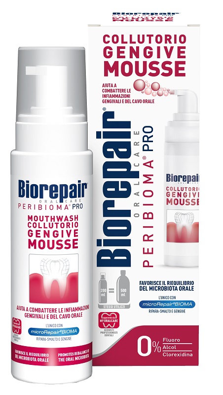 BIOREPAIR ORAL CARE PERIBIOMA PRO COLLUTORIO GENGIVE MOUSSE 200 ML - Farmacia Nuova Dr.ssa Gabriella Catellani
