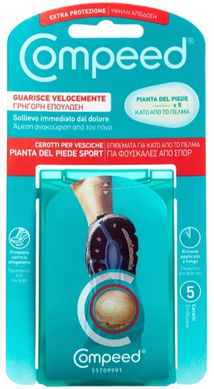 COMPEED CEROTTI PER VESCICHE PIANTA PIEDE SPORT 5 PEZZI - Farmacia Nuova Dr.ssa Gabriella Catellani