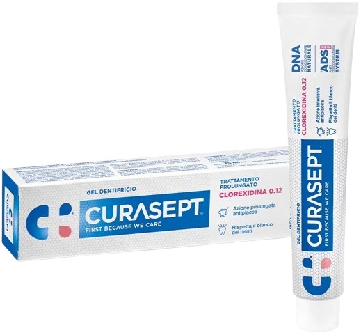 CURASEPT DENTIFRICIO 0,12 75 ML ADS+DNA - Farmacia Nuova Dr.ssa Gabriella Catellani