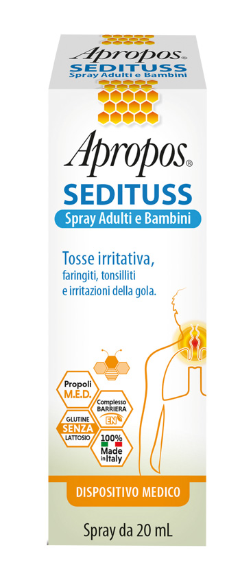 APROPOS SEDITUSS SPRAY ADULTI/BAMBINI 20 ML - Farmacia Nuova Dr.ssa Gabriella Catellani