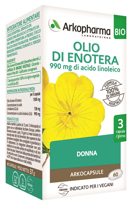 ARKOCPS OLIO ENOTERA 60 PERLE - Farmacia Nuova Dr.ssa Gabriella Catellani