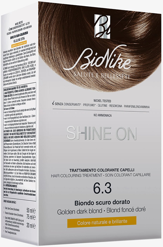 SHINE ON BIONDO SCURO DORATO 6,3 FLACONE 75 ML + TUBO 50 ML - Farmacia Nuova Dr.ssa Gabriella Catellani