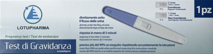 LOTUPHARMA TEST DI GRAVIDANZA 1 PEZZO - Farmacia Nuova Dr.ssa Gabriella Catellani