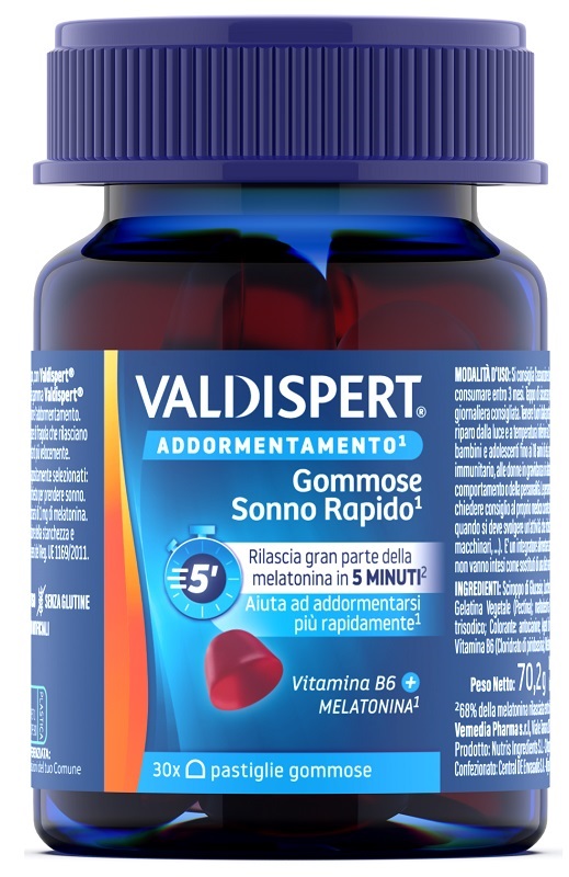 VALDISPERT GOMMOSE SONNO RAPIDO 30 PASTIGLIE GOMMOSE - Farmacia Nuova Dr.ssa Gabriella Catellani