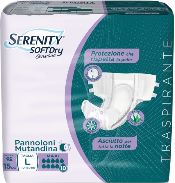 PANNOLONE MUTANDINA SERENITY SD SENSITIVE MAXI L 15 PEZZI - Farmacia Nuova Dr.ssa Gabriella Catellani