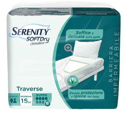 SERENITY TRAVERSA SD SENSITIVE SUPER 60X90 CM 15 PEZZI - Farmacia Nuova Dr.ssa Gabriella Catellani