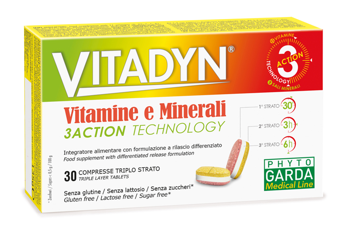 VITADYN VITAMINE/MINERALI 30 COMPRESSE RILASCIO DIFFERENZIATO - Farmacia Nuova Dr.ssa Gabriella Catellani