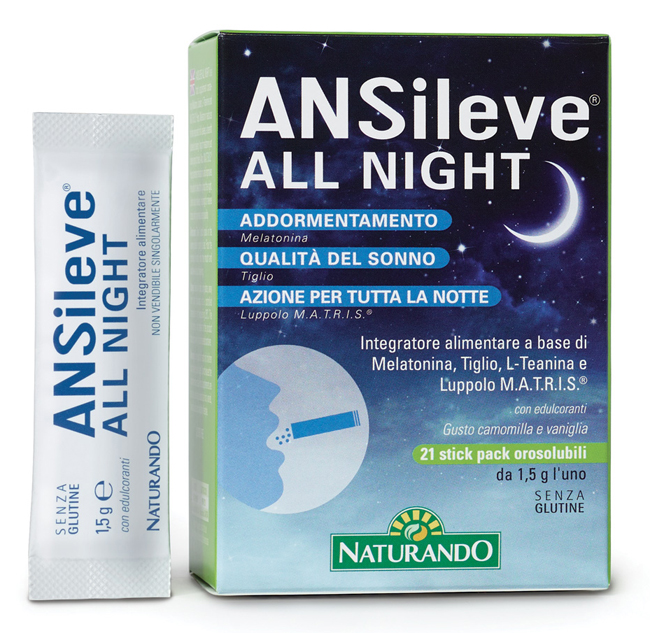 ANSILEVE ALL NIGHT 21 STICK PACK OROSOLUBILI - Farmacia Nuova Dr.ssa Gabriella Catellani