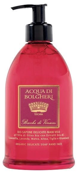 ACQUA DI BOLGHERI SAPONE DELICATO BIO BACCHE DI VINUM 500 ML - Farmacia Nuova Dr.ssa Gabriella Catellani