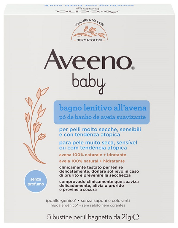 AVEENO BABY COLLOIDAL POLVERE BAGNO 5 X 21 G - Farmacia Nuova Dr.ssa Gabriella Catellani