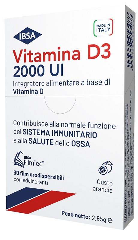 VITAMINA D3 IBSA 2000 UI 30 FILM ORODISPERSIBILI - Farmacia Nuova Dr.ssa Gabriella Catellani